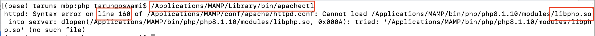 apache can not load libphp.so