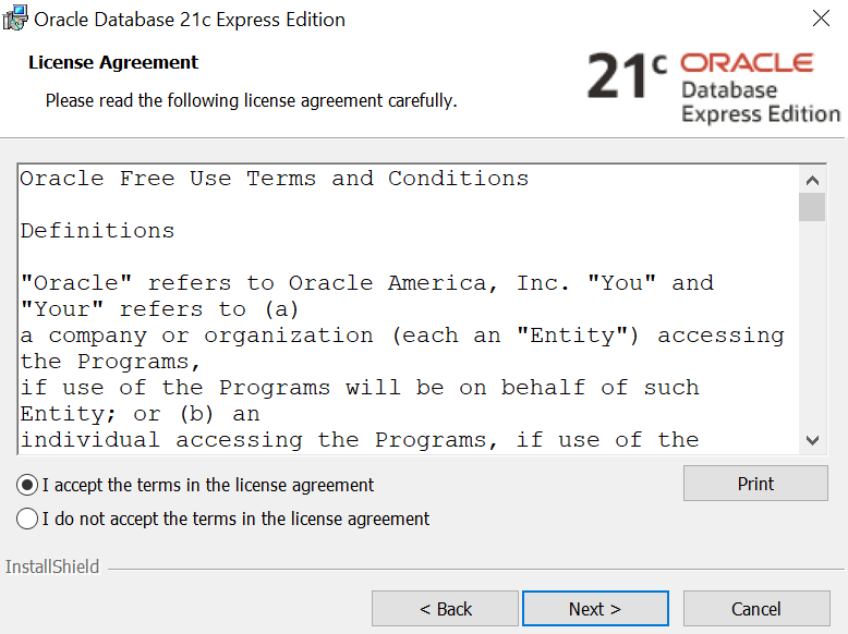 oracle 21c installation step by step