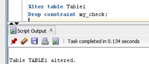 how to drop check constraint in oracle sql database