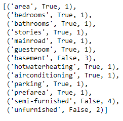 you performed rfe on a dataset to select 10 out of a total of 13 features. following is the output for the 13 features you get on performing the rfe: