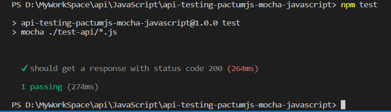 running pactumjs test