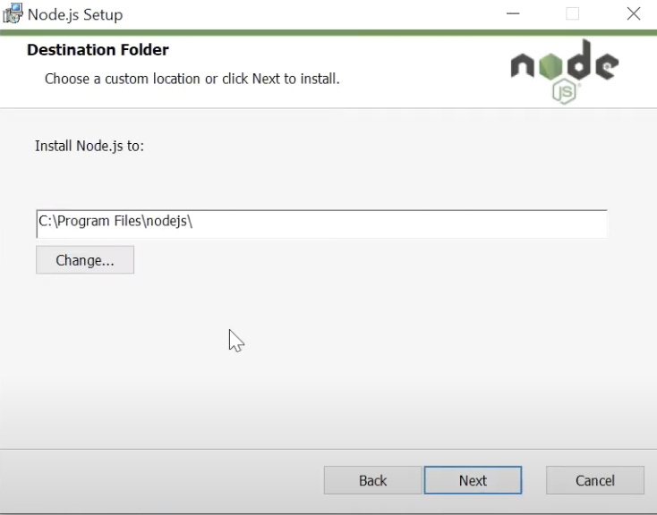 node js not installing on windows 10