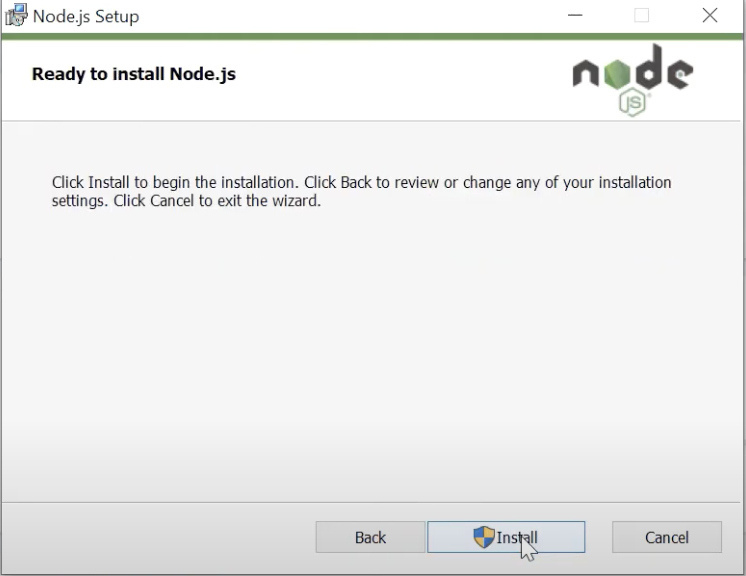 how to install node js and npm on windows 10