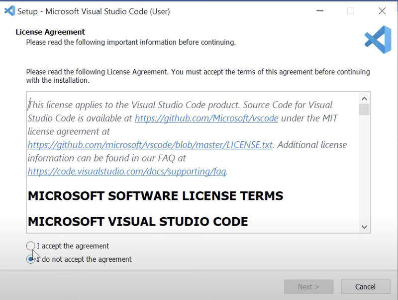 Install Visual Studio Code Windows 10